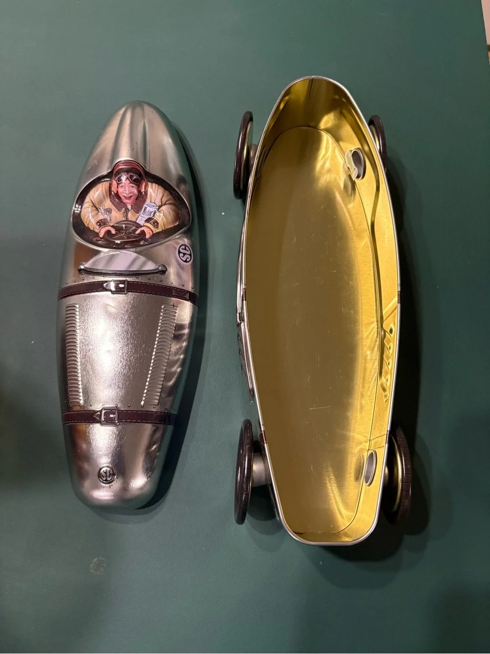 Silver Crane Company Race Car Storage Tin